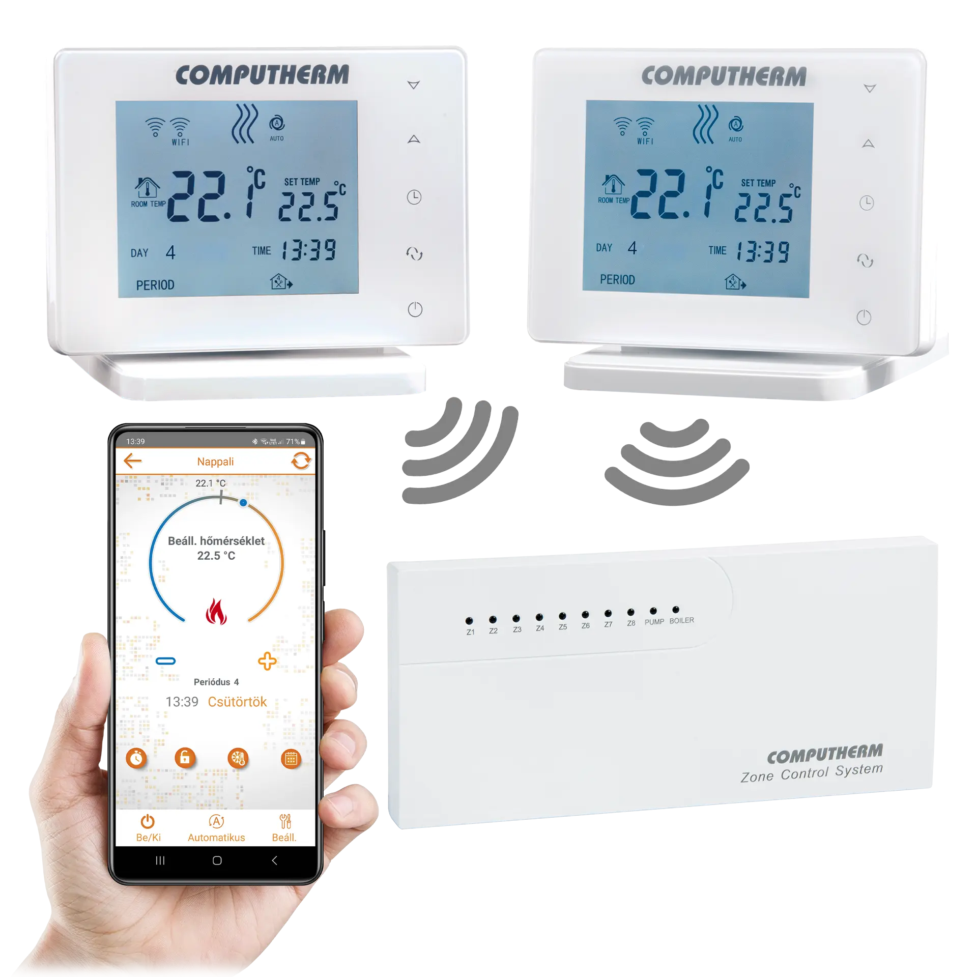 Computherm E800RF — многозонов Wi-Fi термостат